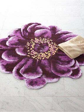 Discontinued Brand New ABYSS & HABIDECOR Fiore Bath Rug Dia 49" Made In Portugal